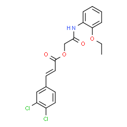 ChemSpider 2D Image | 2-[(2-Ethoxyphenyl)amino]-2-oxoethyl (2E)-3-(3,4-dichlorophenyl)acrylate | C19H17Cl2NO4