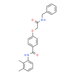 ChemSpider 2D Image | 4-[2-(Benzylamino)-2-oxoethoxy]-N-(2,3-dimethylphenyl)benzamide | C24H24N2O3