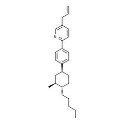 ChemSpider 2D Image | 5-Allyl-2-{4-[(1S,3S,4S)-3-methyl-4-pentylcyclohexyl]phenyl}pyridine | C26H35N
