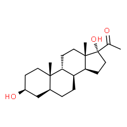 ChemSpider 2D Image | (3beta,5alpha,8alpha,9beta)-3,17-Dihydroxypregnan-20-one | C21H34O3
