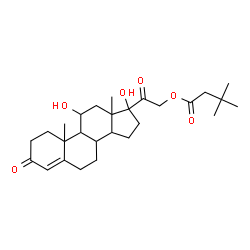 ChemSpider 2D Image | 11,17-Dihydroxy-3,20-dioxopregn-4-en-21-yl 3,3-dimethylbutanoate | C27H40O6
