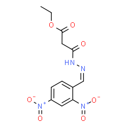 ChemSpider 2D Image | Ethyl 3-[(2Z)-2-(2,4-dinitrobenzylidene)hydrazino]-3-oxopropanoate | C12H12N4O7