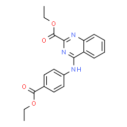 ChemSpider 2D Image | Ethyl 4-{[4-(ethoxycarbonyl)phenyl]amino}-2-quinazolinecarboxylate | C20H19N3O4