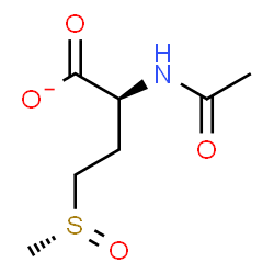 ChemSpider 2D Image | (2S)-2-Acetamido-4-[(R)-methylsulfinyl]butanoate | C7H12NO4S