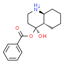 ChemSpider 2D Image | (4S,4aS,8aS)-4-(Benzoyloxy)-4-hydroxydecahydroquinolinium | C16H22NO3