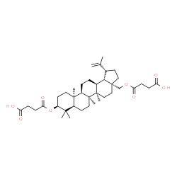 ChemSpider 2D Image | 4,4'-[(3beta,8alpha,10alpha,13alpha,17alpha,18beta)-Lup-20(29)-ene-3,28-diylbis(oxy)]bis(4-oxobutanoic acid) | C38H58O8