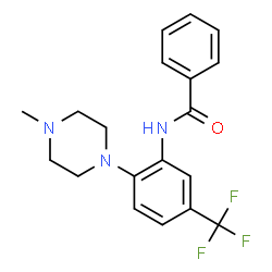 ChemSpider 2D Image | N-[2-(4-Methyl-1-piperazinyl)-5-(trifluoromethyl)phenyl]benzamide | C19H20F3N3O
