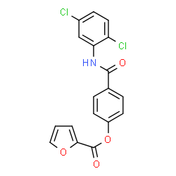 ChemSpider 2D Image | 4-[(2,5-Dichlorophenyl)carbamoyl]phenyl 2-furoate | C18H11Cl2NO4