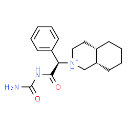 ChemSpider 2D Image | (4aS,8aS)-2-[(1R)-2-(Carbamoylamino)-2-oxo-1-phenylethyl]decahydroisoquinolinium | C18H26N3O2