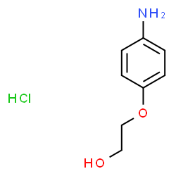 ChemSpider 2D Image | 2-(4-aminophenoxy)ethanol hydrochloride | C8H12ClNO2