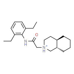 ChemSpider 2D Image | (4aR,8aS)-2-{2-[(2,6-Diethylphenyl)amino]-2-oxoethyl}decahydroisoquinolinium | C21H33N2O