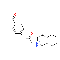 ChemSpider 2D Image | (4aS,8aS)-2-{2-[(4-Carbamoylphenyl)amino]-2-oxoethyl}decahydroisoquinolinium | C18H26N3O2