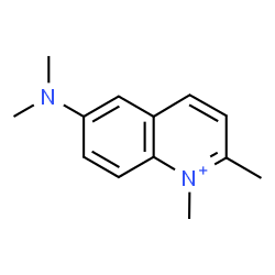 ChemSpider 2D Image | 6-(Dimethylamino)-1,2-dimethylquinolinium | C13H17N2