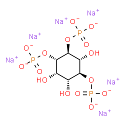 ChemSpider 2D Image | Hexasodium (1S,2S,3R,4S,5R,6S)-3,5,6-trihydroxy-1,2,4-cyclohexanetriyl tris(phosphate) | C6H9Na6O15P3