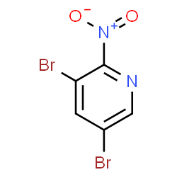 ChemSpider 2D Image | 3,5-Dibromo-2-nitropyridine | C5H2Br2N2O2