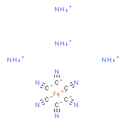 ChemSpider 2D Image | tetraammonium iron(+6) cation hexacyanide | C6H16FeN10
