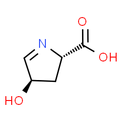 ChemSpider 2D Image | (3R,5S)-1-pyrroline-3-hydroxy-5-carboxylic acid | C5H7NO3