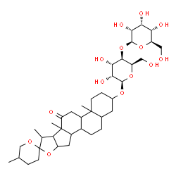 ChemSpider 2D Image | 12-Oxospirostan-3-yl 4-O-beta-D-allopyranosyl-beta-D-gulopyranoside | C39H62O14
