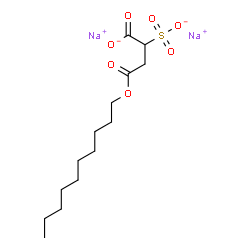 ChemSpider 2D Image | Disodium 4-(decyloxy)-4-oxo-2-sulfonatobutanoate | C14H24Na2O7S