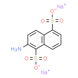 ChemSpider 2D Image | DISODIUM 2-NAPHTHYLAMINE-1,5-DISULFONATE | C10H7NNa2O6S2