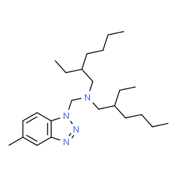 ChemSpider 2D Image | N,N-BIS(2-ETHYLHEXYL)-5-METHYL-1H-BENZOTRIAZOLE-1-METHANAMINE | C24H42N4