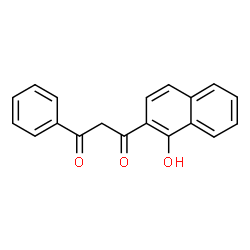 ChemSpider 2D Image | 1-(1-Hydroxy-2-naphthyl)-3-phenyl-1,3-propanedione | C19H14O3
