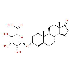 ChemSpider 2D Image | (3alpha,5alpha)-17-Oxoandrostan-3-yl beta-D-erythro-hexopyranosiduronic acid | C25H38O8
