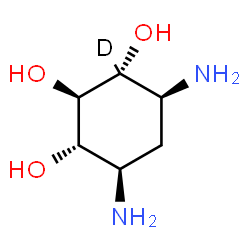 ChemSpider 2D Image | (1R,2R,3S,4R,6S)-4,6-Diamino-1,2,3-(1-~2~H)cyclohexanetriol | C6H13DN2O3