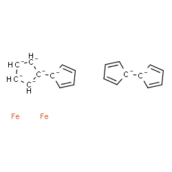 ChemSpider 2D Image | 5-(1-cyclopenta-2,4-dienyl)cyclopenta-1,3-diene; 1-cyclopenta-2,4-dienylcyclopentane; iron | C20H16Fe2