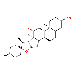 ChemSpider 2D Image | (3beta,12beta,25S)-Spirost-5-en-3,12-diol | C27H42O4