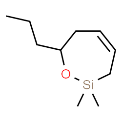 ChemSpider 2D Image | 2,2-Dimethyl-7-propyl-2,3,6,7-tetrahydro-1,2-oxasilepine | C10H20OSi