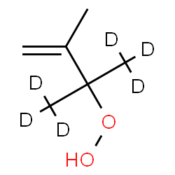 ChemSpider 2D Image | 3-Methyl-2-(~2~H_3_)methyl(1,1,1-~2~H_3_)-3-buten-2-yl hydroperoxide | C6H6D6O2