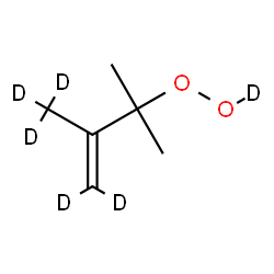 ChemSpider 2D Image | 2-Methyl-3-(~2~H_3_)methyl(4,4-~2~H_2_)-3-buten-2-yl (~2~H)hydroperoxide | C6H6D6O2