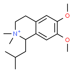 ChemSpider 2D Image | 1-Isobutyl-6,7-dimethoxy-2,2-dimethyl-1,2,3,4-tetrahydroisoquinolinium | C17H28NO2