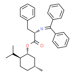 ChemSpider 2D Image | (1R,2S,5R)-2-Isopropyl-5-methylcyclohexyl N-(diphenylmethylene)-L-phenylalaninate | C32H37NO2