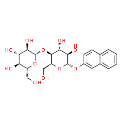 ChemSpider 2D Image | 2-Naphthyl 4-O-beta-D-glucopyranosyl-beta-D-glucopyranoside | C22H28O11