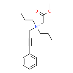 ChemSpider 2D Image | N-(2-Methoxy-2-oxoethyl)-3-phenyl-N,N-dipropyl-2-propyn-1-aminium | C18H26NO2
