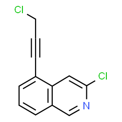 ChemSpider 2D Image | 3-Chloro-5-(3-chloro-1-propyn-1-yl)isoquinoline | C12H7Cl2N