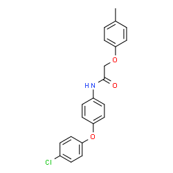 ChemSpider 2D Image | N-[4-(4-Chlorophenoxy)phenyl]-2-(4-methylphenoxy)acetamide | C21H18ClNO3