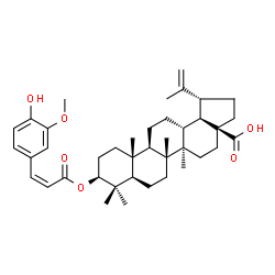 ChemSpider 2D Image | (3beta)-3-{[(2Z)-3-(4-Hydroxy-3-methoxyphenyl)-2-propenoyl]oxy}lup-20(29)-en-28-oic acid | C40H56O6