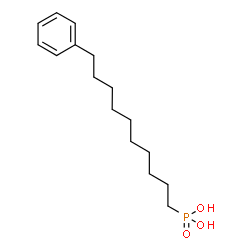 ChemSpider 2D Image | (10-Phenyldecyl)phosphonic acid | C16H27O3P