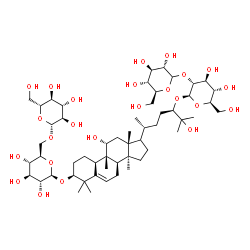 ChemSpider 2D Image | (1S,4R,8beta,9beta,11alpha,17xi,24R)-1-{[6-O-(beta-D-Glucopyranosyl)-beta-D-glucopyranosyl]oxy}-11,25-dihydroxy-9,10,14-trimethyl-4,9-cyclo-9,10-secocholest-5-en-24-yl 2-O-L-glucopyranosyl-beta-D-gluc
opyranoside | C54H92O24