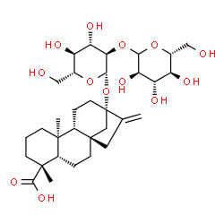 ChemSpider 2D Image | (5beta,8alpha,9beta,10alpha,13alpha)-13-{[2-O-(D-Glucopyranosyl)-beta-D-glucopyranosyl]oxy}kaur-16-en-18-oic acid | C32H50O13