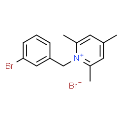 ChemSpider 2D Image | 1-(3-Bromobenzyl)-2,4,6-trimethylpyridinium bromide | C15H17Br2N