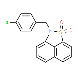 ChemSpider 2D Image | 2-(4-Chlorobenzyl)-2H-naphtho[1,8-cd][1,2]thiazole 1,1-dioxide | C17H12ClNO2S