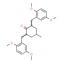 ChemSpider 2D Image | 2,6-Bis(2,5-dimethoxybenzylidene)-4-methylcyclohexanone | C25H28O5