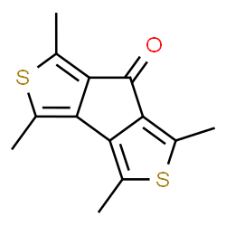 ChemSpider 2D Image | 1,3,4,6-Tetramethyl-7H-thieno[3',4':3,4]cyclopenta[1,2-c]thiophen-7-one | C13H12OS2