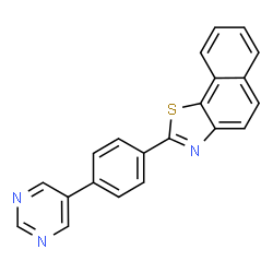 ChemSpider 2D Image | 2-[4-(5-Pyrimidinyl)phenyl]naphtho[2,1-d][1,3]thiazole | C21H13N3S