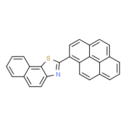 ChemSpider 2D Image | 2-(1-Pyrenyl)naphtho[2,1-d][1,3]thiazole | C27H15NS
