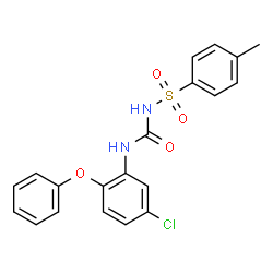 ChemSpider 2D Image | 1-(5-chloro-2-phenoxyphenyl)-3-(4-methylbenzenesulfonyl)urea | C20H17ClN2O4S